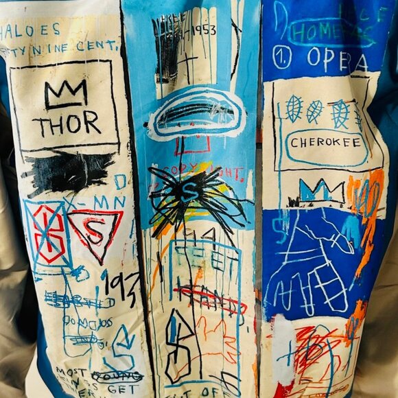 Jean-Michel Basquiat Graphic Art ( Size M ) Members Only Jacket / Windbreaker - Picture 7 of 10